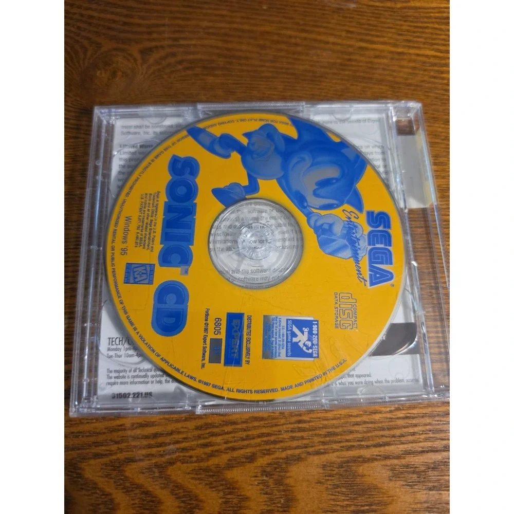 Sonic CD (Sega PC Collection, 2000) PC CD Rom Game Complete Windows 95/98